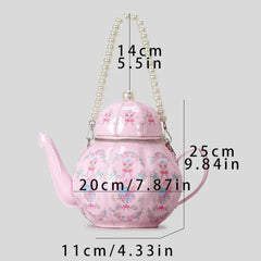Vintage Pearl Chain Teapot Handbag