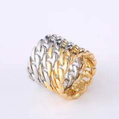 Copper Plated Two-Color Chain Ring