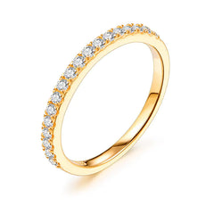 Sterling Silver Moissanite Ring Jewelry