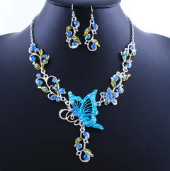 Butterfly Love Necklace Jewelry Set