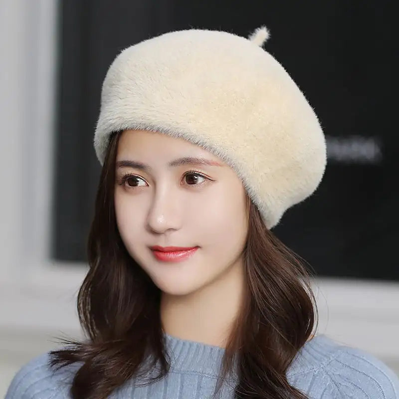 Mink Velvet Warm Fashion Pumpkin Painter Hat