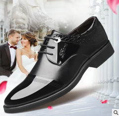 Men's Leather Dress Shoes - Stylish Lace-Up Formal Footwear