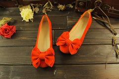 Women's Flat Loafers with Bow - Size 40-43