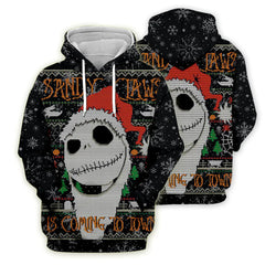 Jack and Sally Digital Print Hooded Sweatshirt