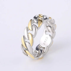 Copper Plated Two-Color Chain Ring