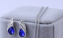 Crystal Earring and Necklace Jewelry Set