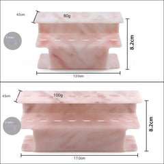 Acrylic Pink Marble Eyelash Tweezer Storage Rack