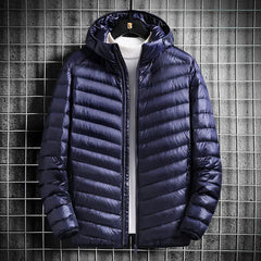 Men's Warm Lightweight White Duck Down Jacket