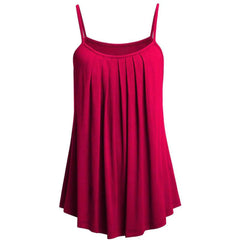 Super Chiffon Women's Pleated Summer Tank Top