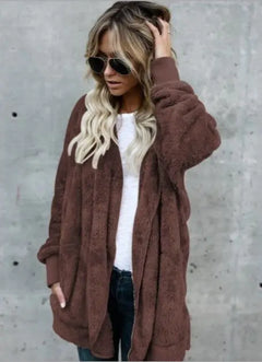 Faux Fur Coat, Warm Cotton Jacket, Furry Outerwear