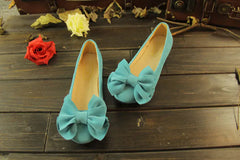 Women's Flat Loafers with Bow - Size 40-43