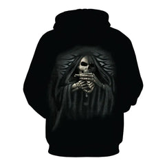 2019 Men's Hoodie with 3D Skull Print and Hood