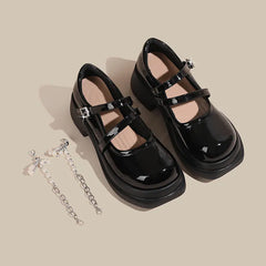 Spring 2024 Women's Chunky Heel Pearl Mary Janes