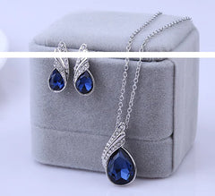 Crystal Earring and Necklace Jewelry Set