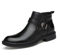 Plush Cowhide Cotton Business Boots Leather Shoes