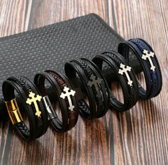 Personalized Multi-layer Woven Leather Bracelet for Men