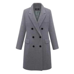 Mid-Length Wool Blend Trench Coat Outerwear