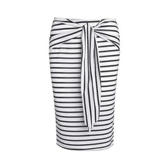 High-Waisted Striped Bodycon Skirt for Women