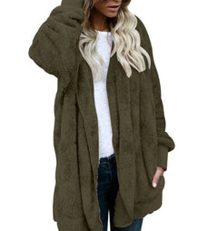 Faux Fur Coat, Warm Cotton Jacket, Furry Outerwear