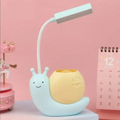 Cute Snail USB Desk Lamp with Pen Holder for Reading