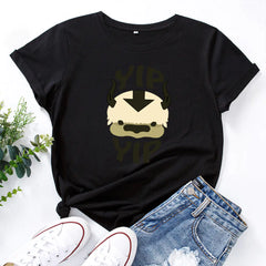 Cotton Loose Round Neck Short Sleeve T-Shirt for Women