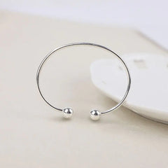 Silver Minimalist Smooth Bangle Jewelry