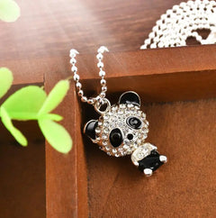 Panda Necklace - Long Pendant Jewelry