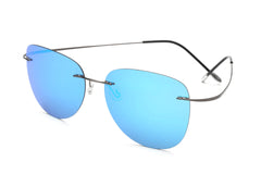 Titanium Frameless Polarized Sunglasses for Men & Women