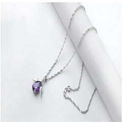 Crystal Angel Heart Pendant Jewelry