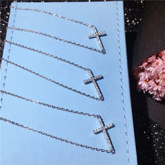 S925 Sterling Silver Cross Necklace for Women
