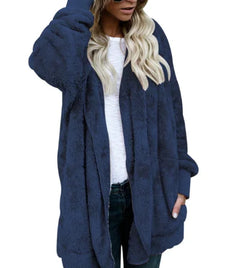 Faux Fur Coat, Warm Cotton Jacket, Furry Outerwear