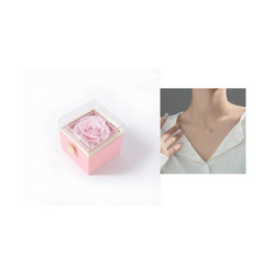 Fashion Acrylic Rotating Rose Jewelry Box