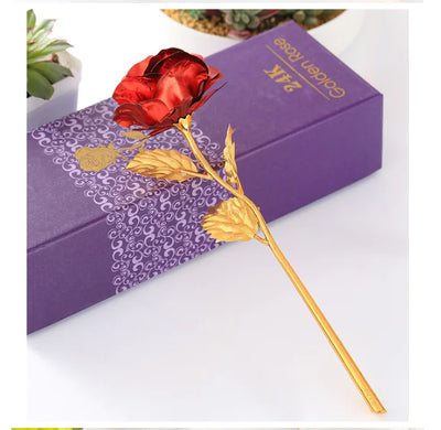 24K Gold Foil Rose - Valentine's Day Gift