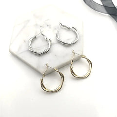 Minimalist Knotted Silver Earrings for Women