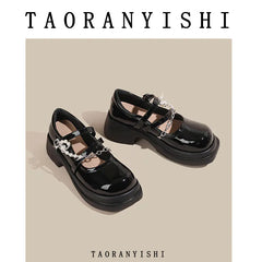Spring 2024 Women's Chunky Heel Pearl Mary Janes