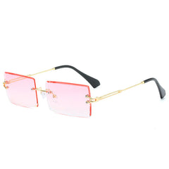 Frameless Sunglasses with Edge Cut Design