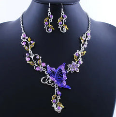 Butterfly Love Necklace Jewelry Set