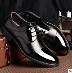 Men's Leather Dress Shoes - Stylish Lace-Up Formal Footwear