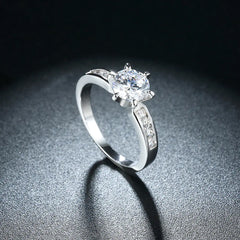 Platinum Six-Prong Ring Jewelry