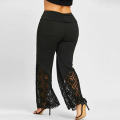 Women's High-Waist Wide Leg Fitness Trousers