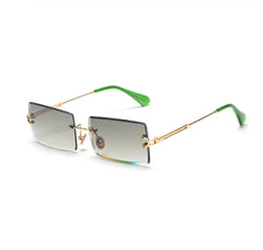 Frameless Sunglasses with Edge Cut Design