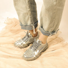 Fashionable Rhinestone Casual Sneakers for Students
