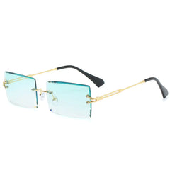 Frameless Sunglasses with Edge Cut Design