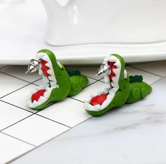 Fashionable Crocodile Earrings - Animal Jewelry