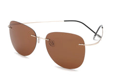 Titanium Frameless Polarized Sunglasses for Men & Women