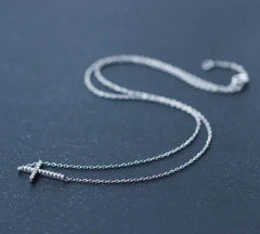 S925 Sterling Silver Cross Necklace for Women