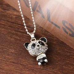 Panda Necklace - Long Pendant Jewelry