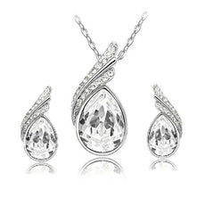 Crystal Earring and Necklace Jewelry Set