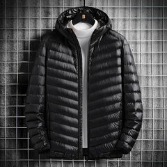 Men's Warm Lightweight White Duck Down Jacket