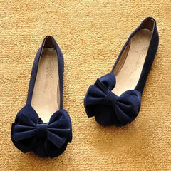 Women's Flat Loafers with Bow - Size 40-43